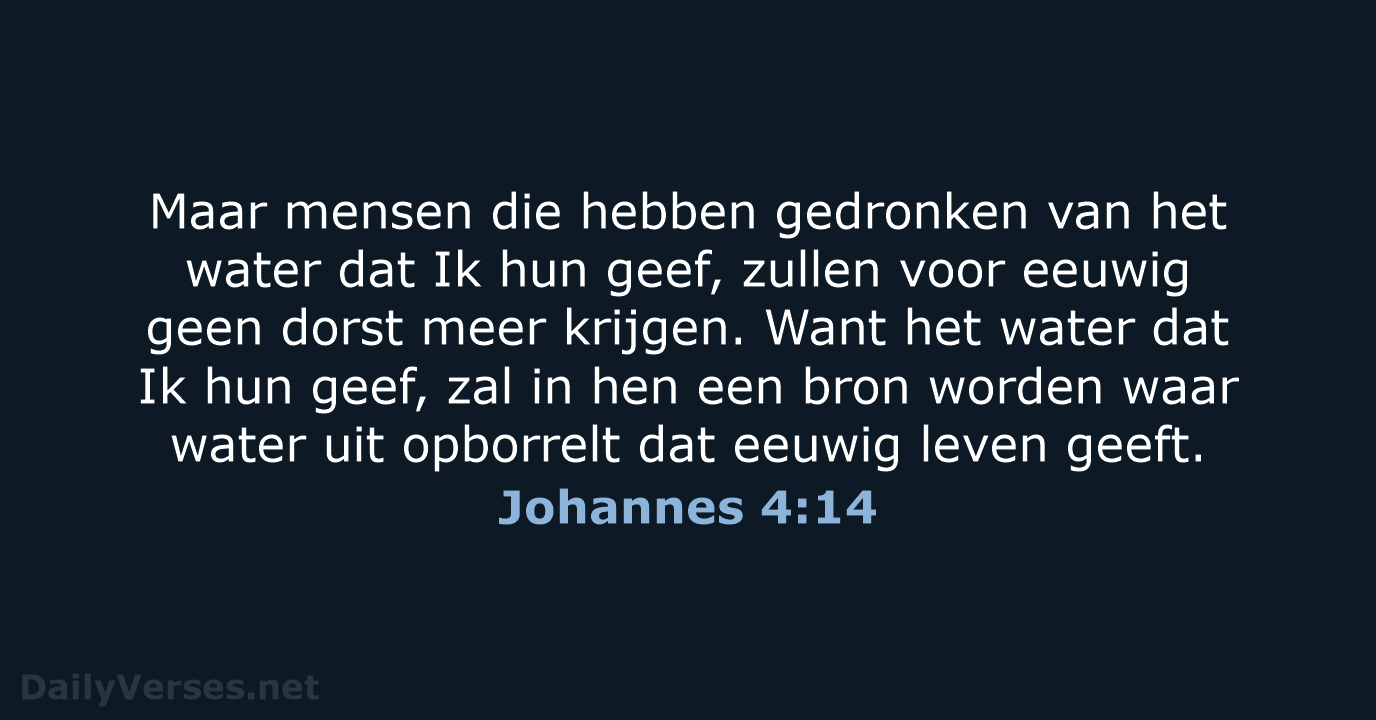 Johannes 4:14 - BB