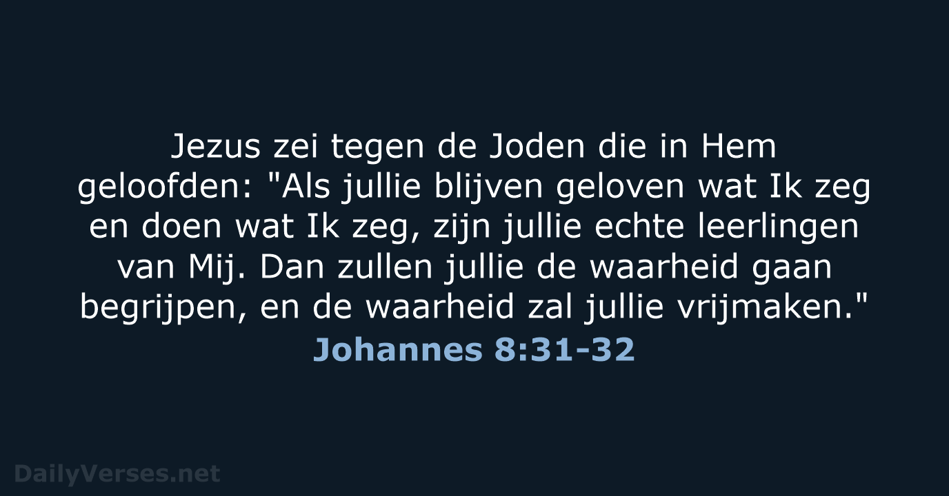 Johannes 8:31-32 - BB
