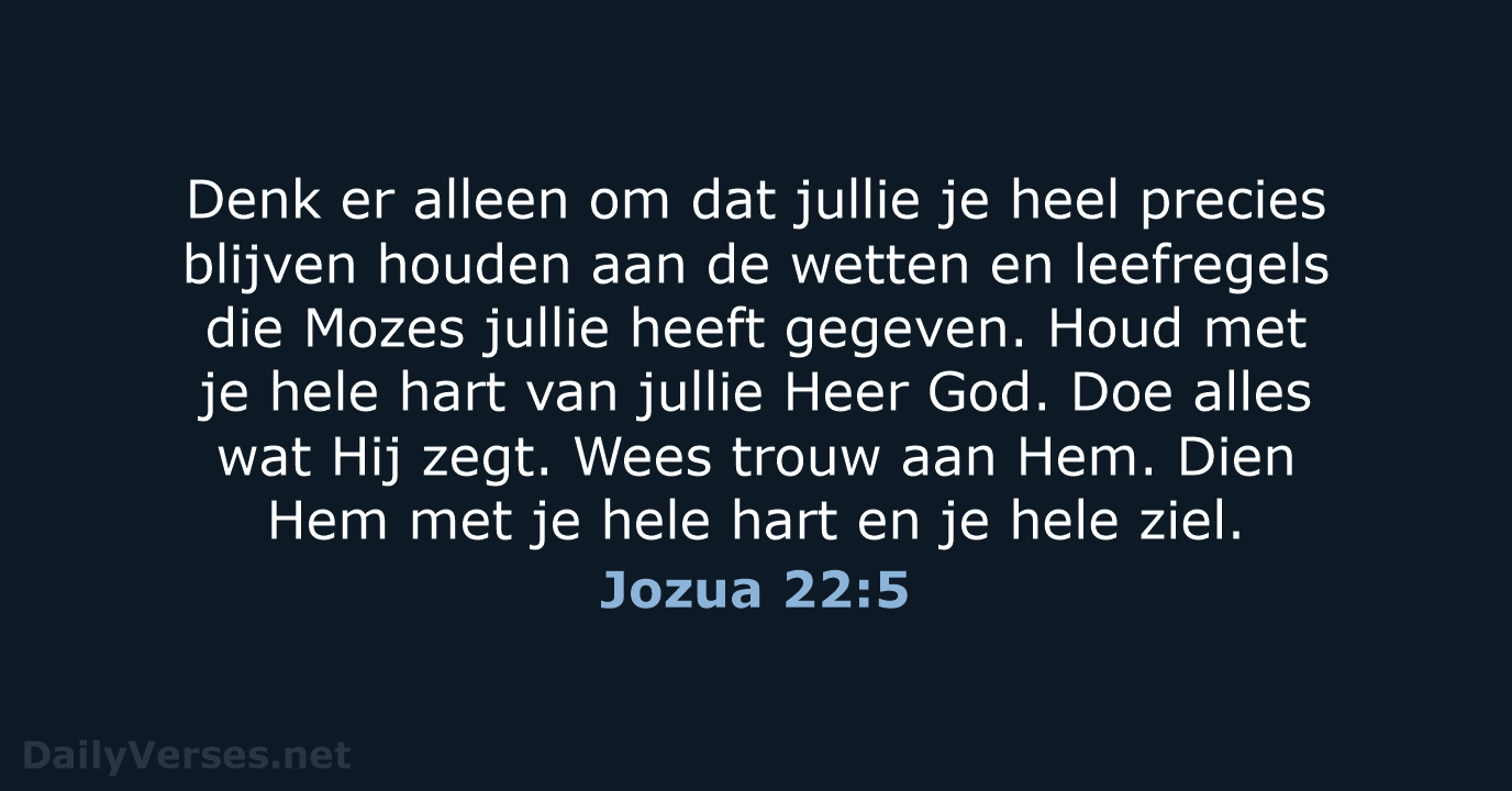 Jozua 22:5 - BB