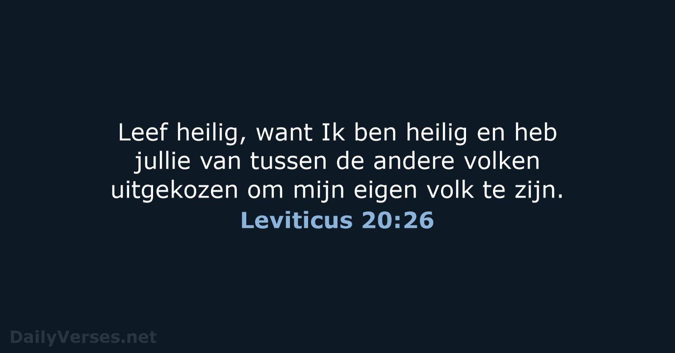 Leviticus 20:26 - BB
