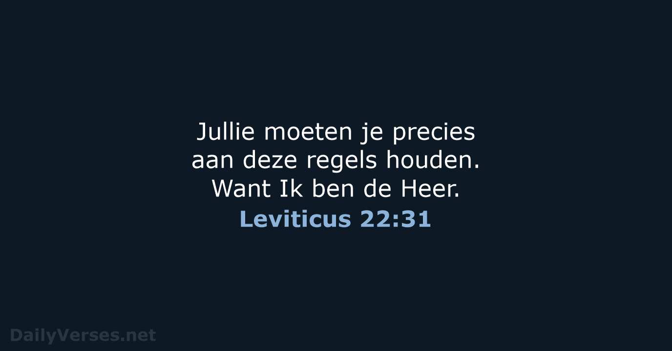 Leviticus 22:31 - BB
