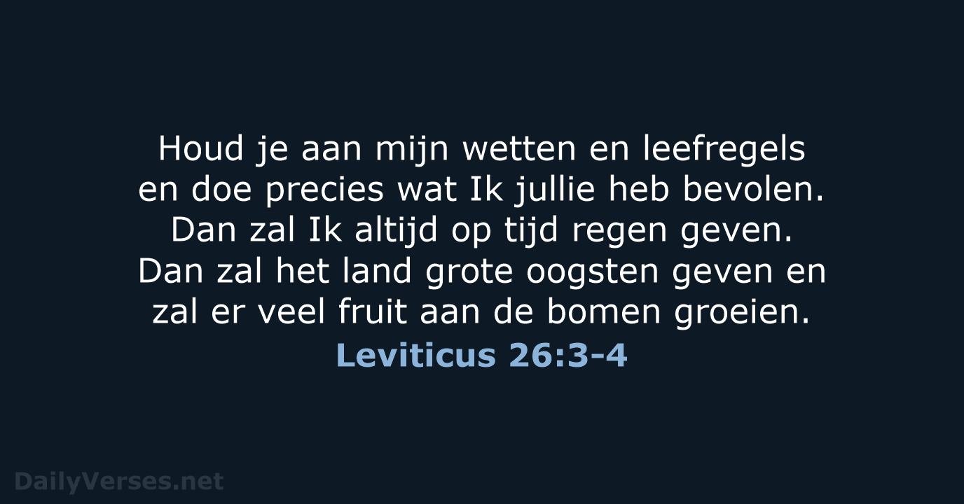 Leviticus 26:3-4 - BB