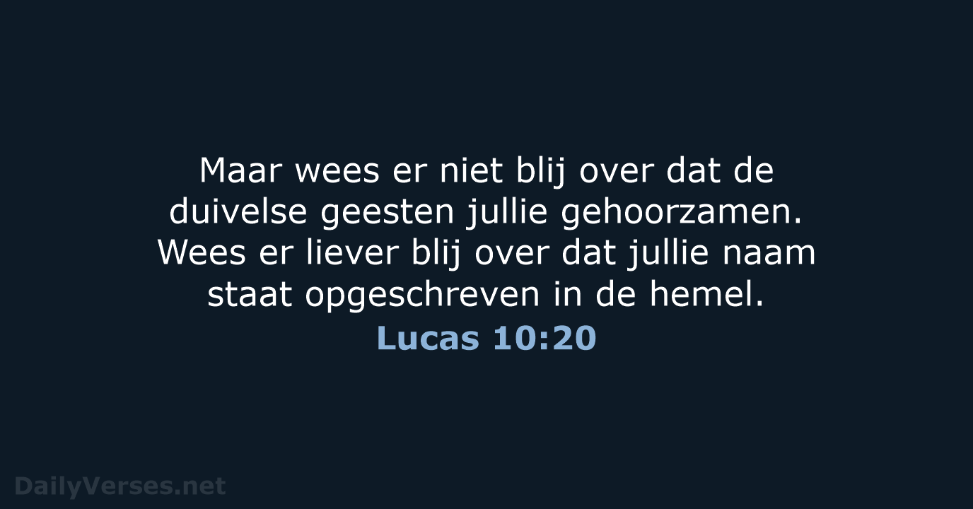 Lucas 10:20 - BB