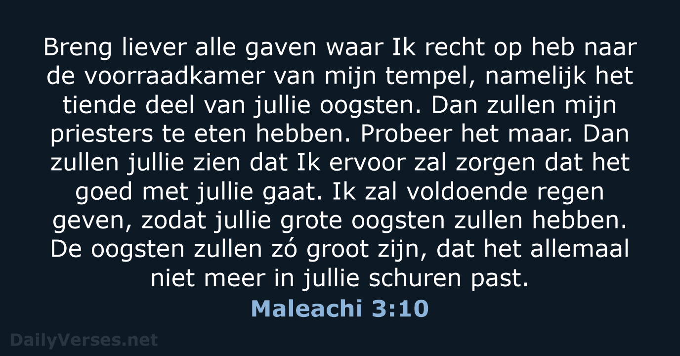 Maleachi 3:10 - BB