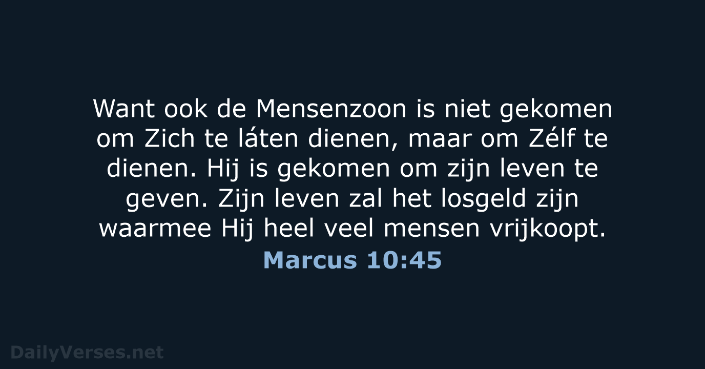 Marcus 10:45 - BB