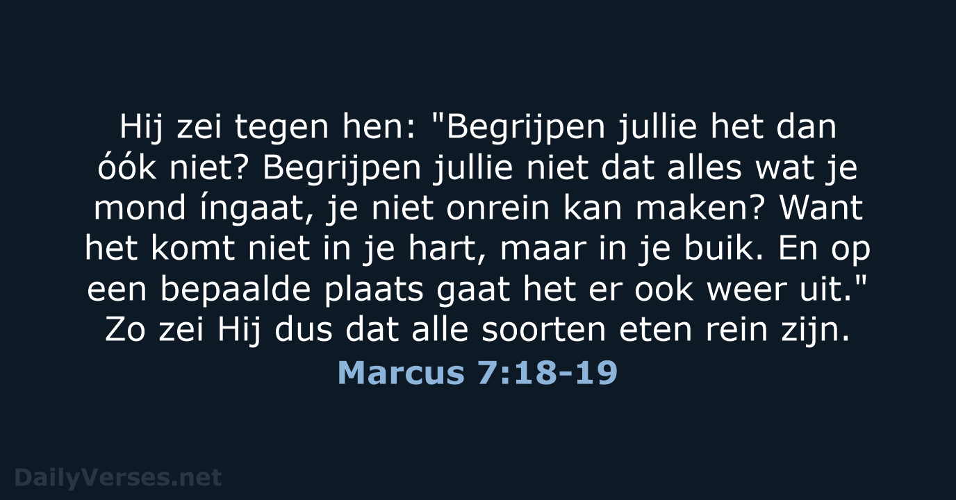 Marcus 7:18-19 - BB