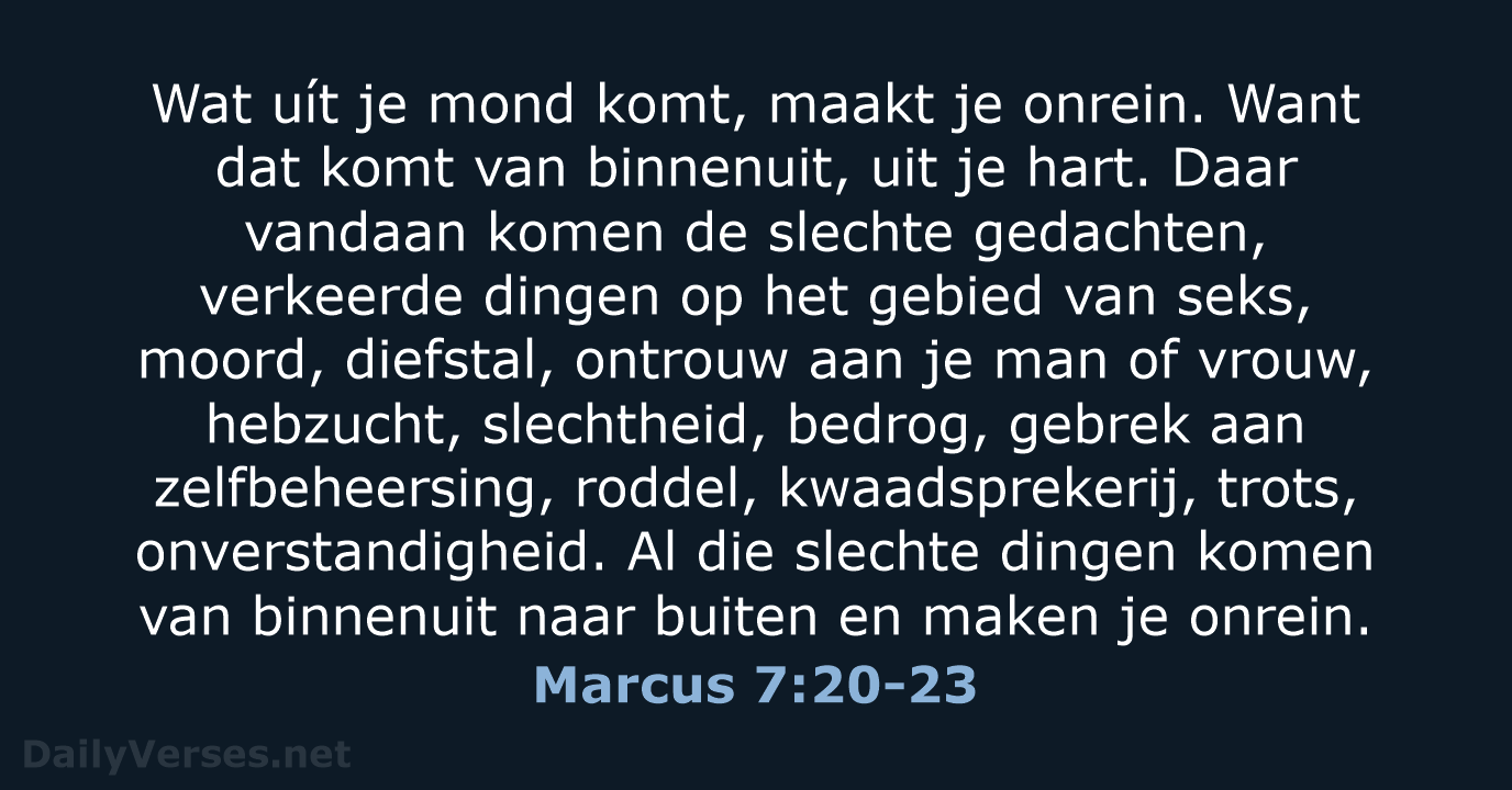 Marcus 7:20-23 - BB