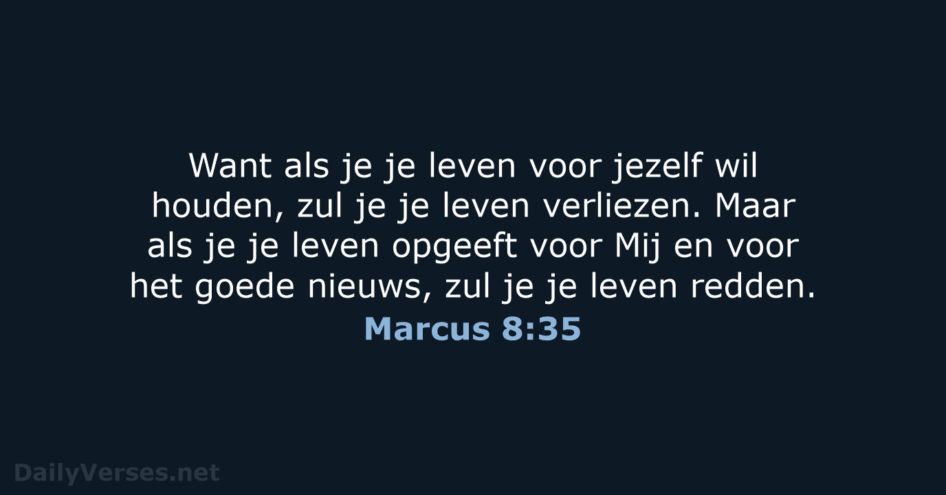 Marcus 8:35 - BB