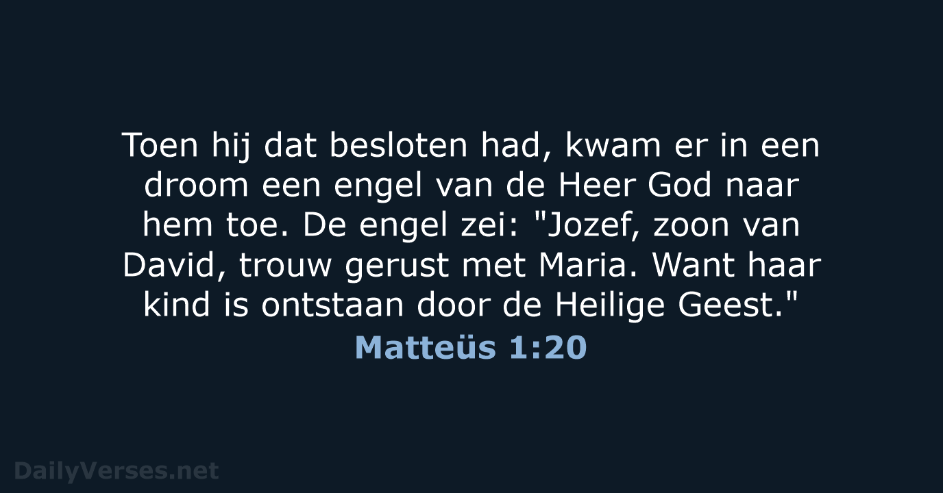 Matteüs 1:20 - BB