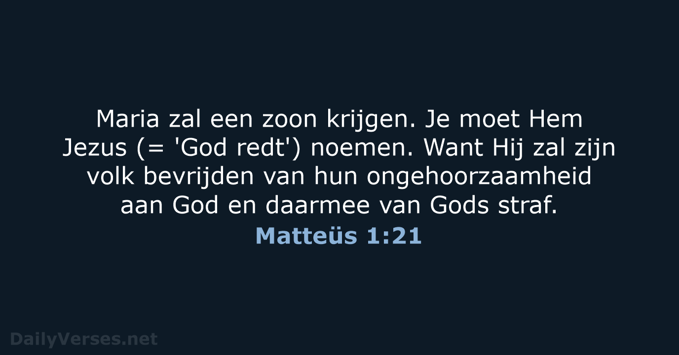 Matteüs 1:21 - BB