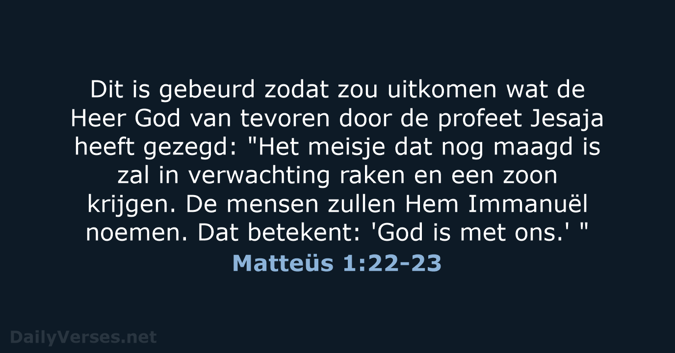 Matteüs 1:22-23 - BB