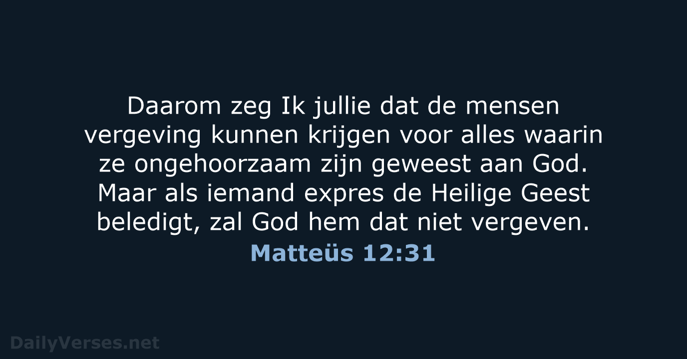 Matteüs 12:31 - BB