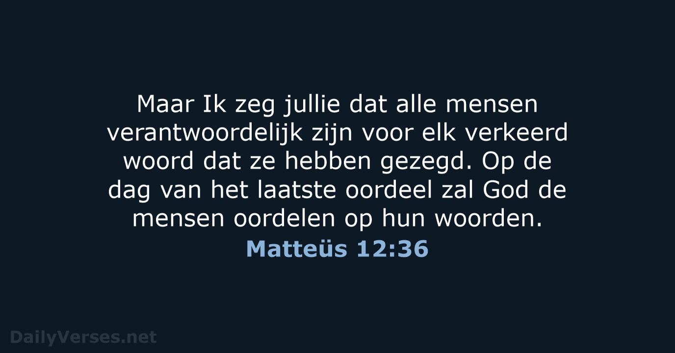 Matteüs 12:36 - BB