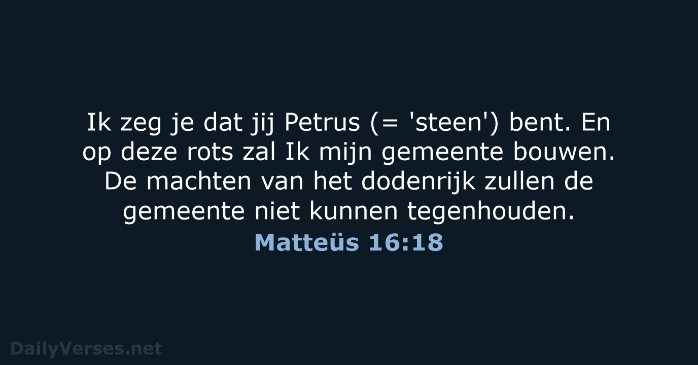 Matteüs 16:18 - BB
