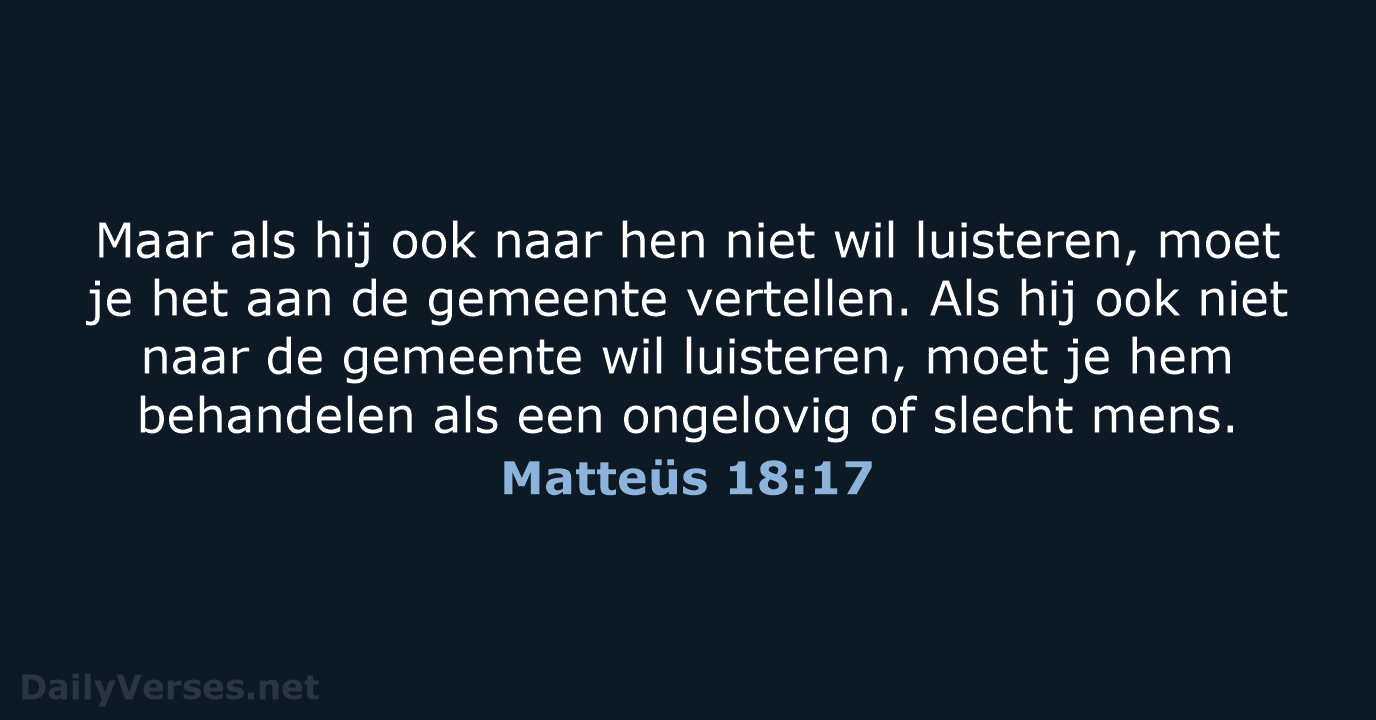 Matteüs 18:17 - BB