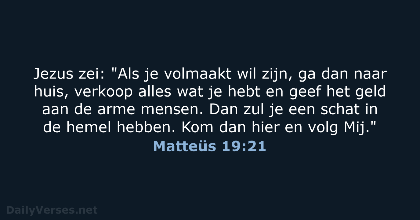 Matteüs 19:21 - BB