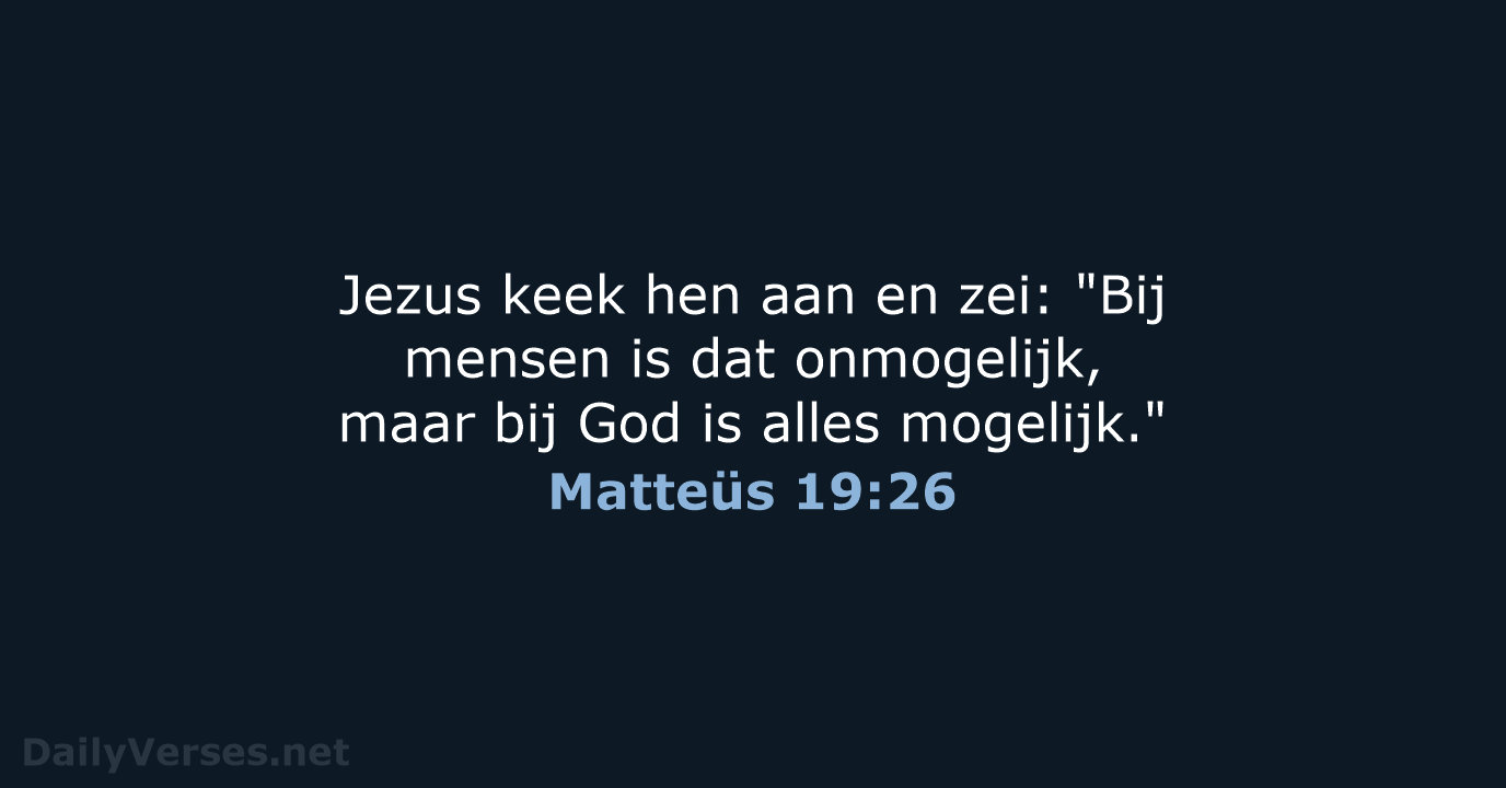 Matteüs 19:26 - BB