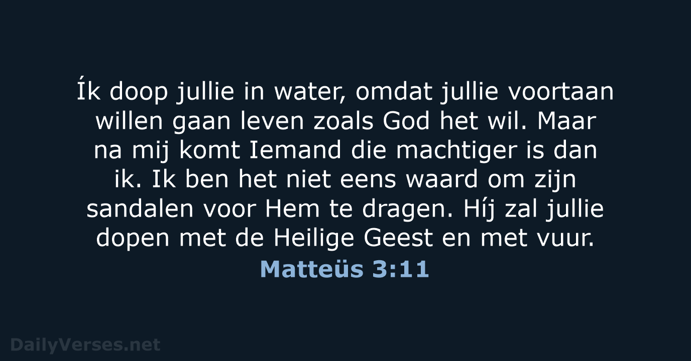 Matteüs 3:11 - BB