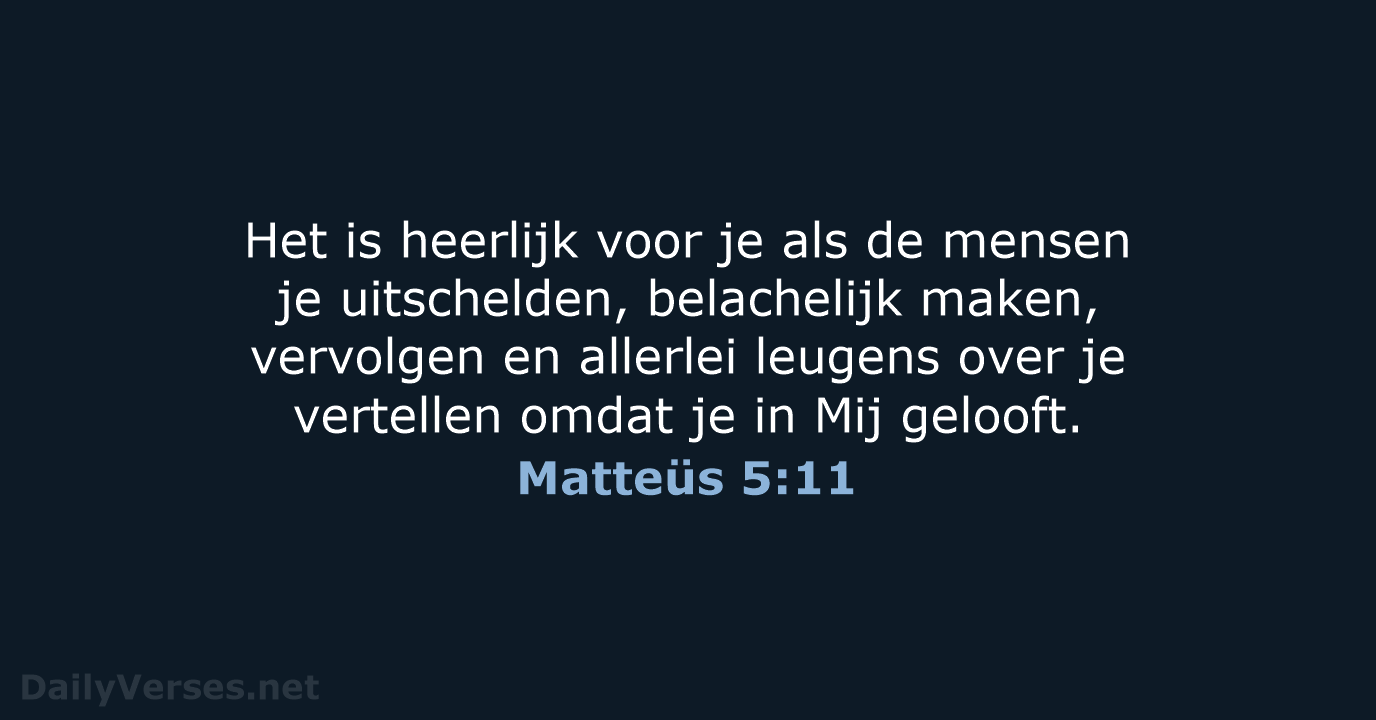 Matteüs 5:11 - BB