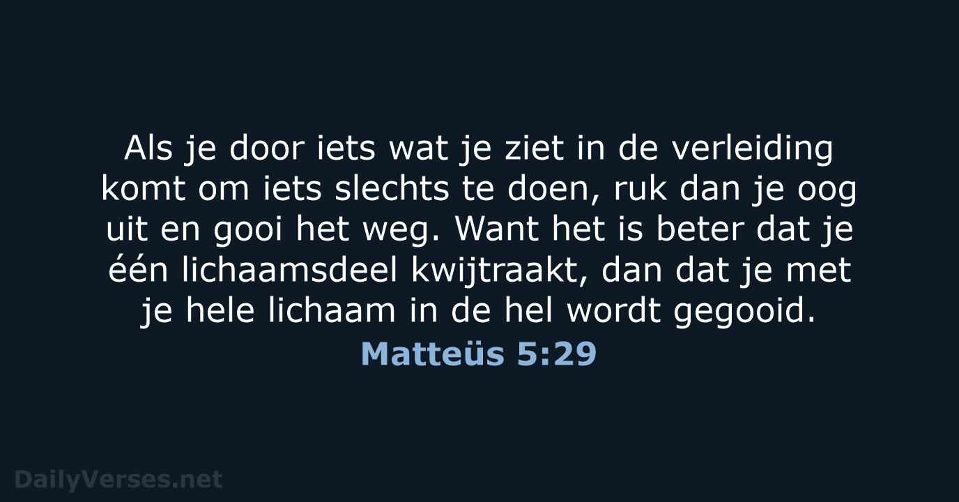 Matteüs 5:29 - BB