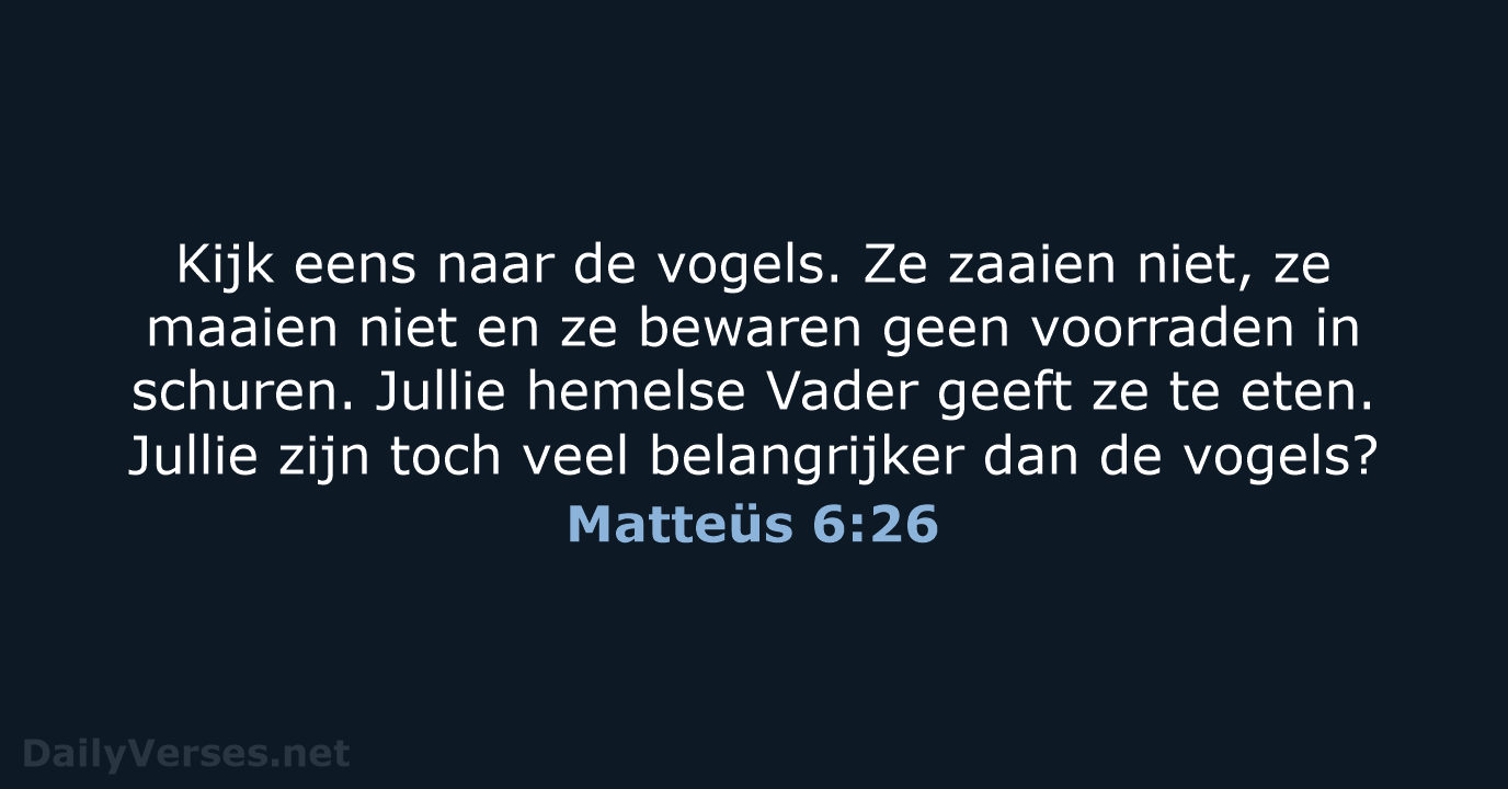 Matteüs 6:26 - BB