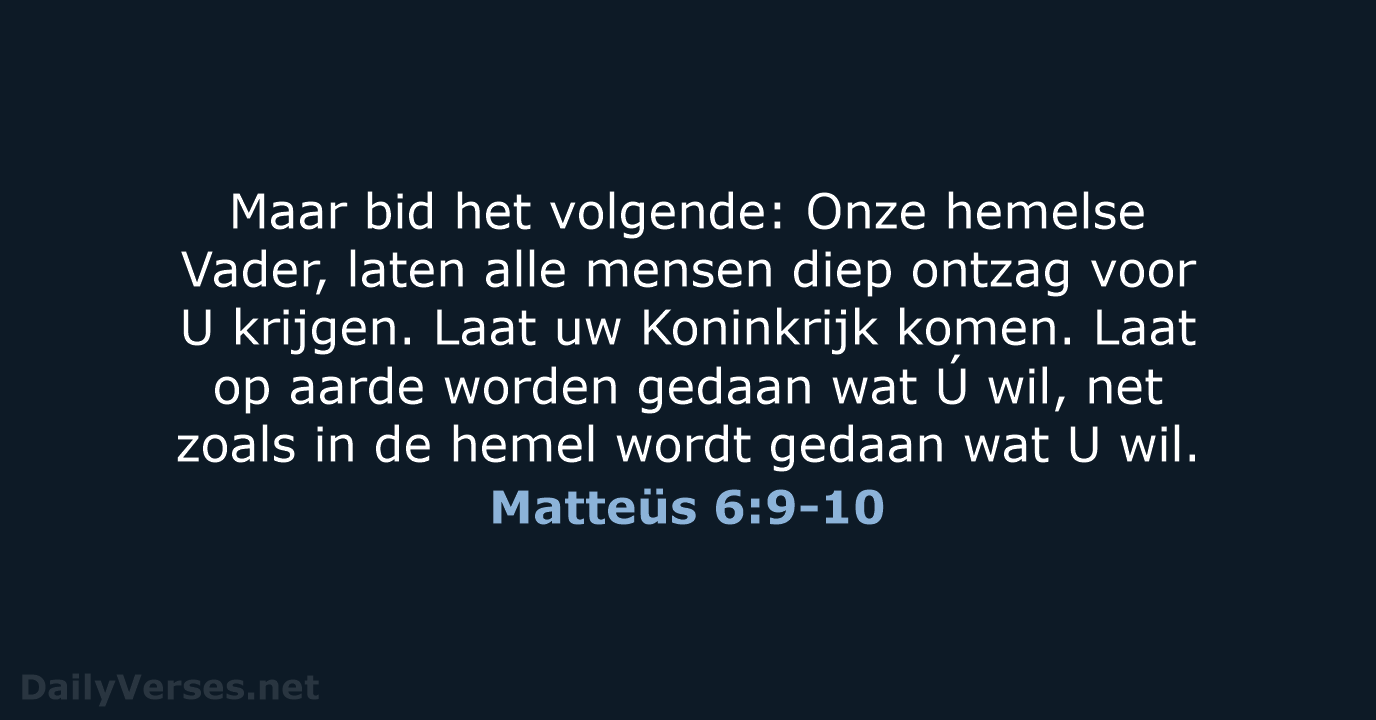 Matteüs 6:9-10 - BB