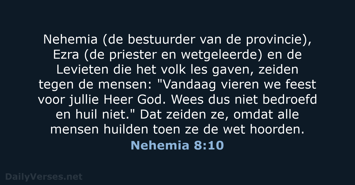 Nehemia 8:10 - BB