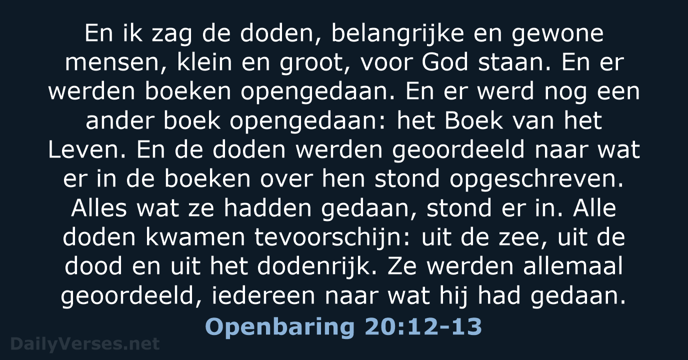 Openbaring 20:12-13 - BB