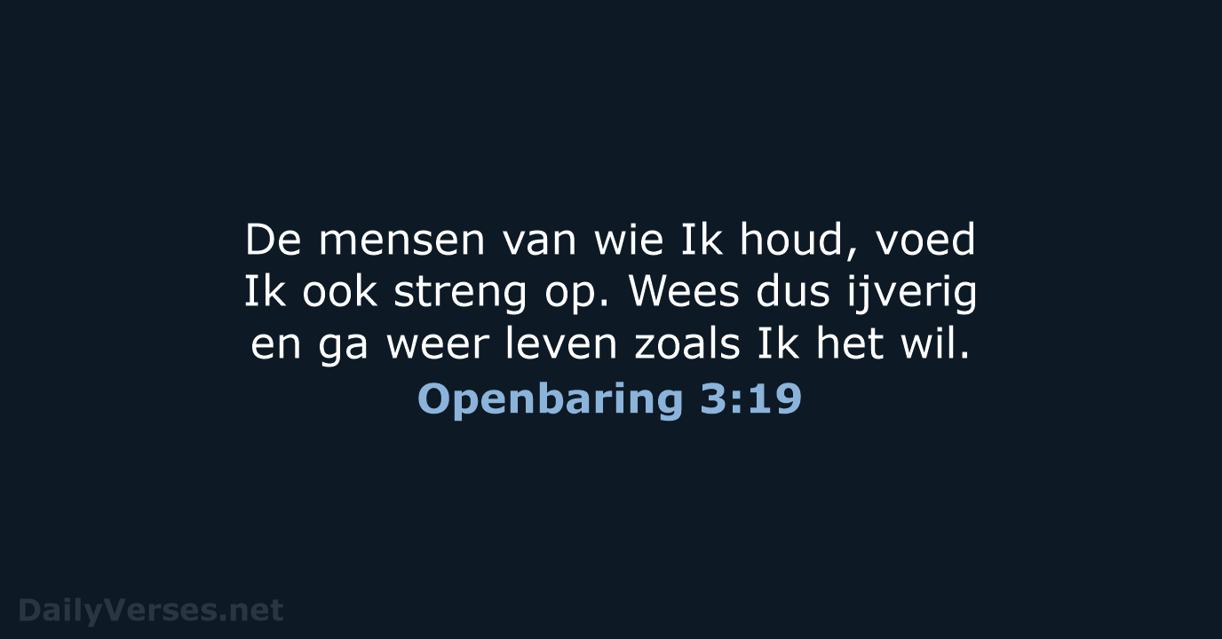Openbaring 3:19 - BB
