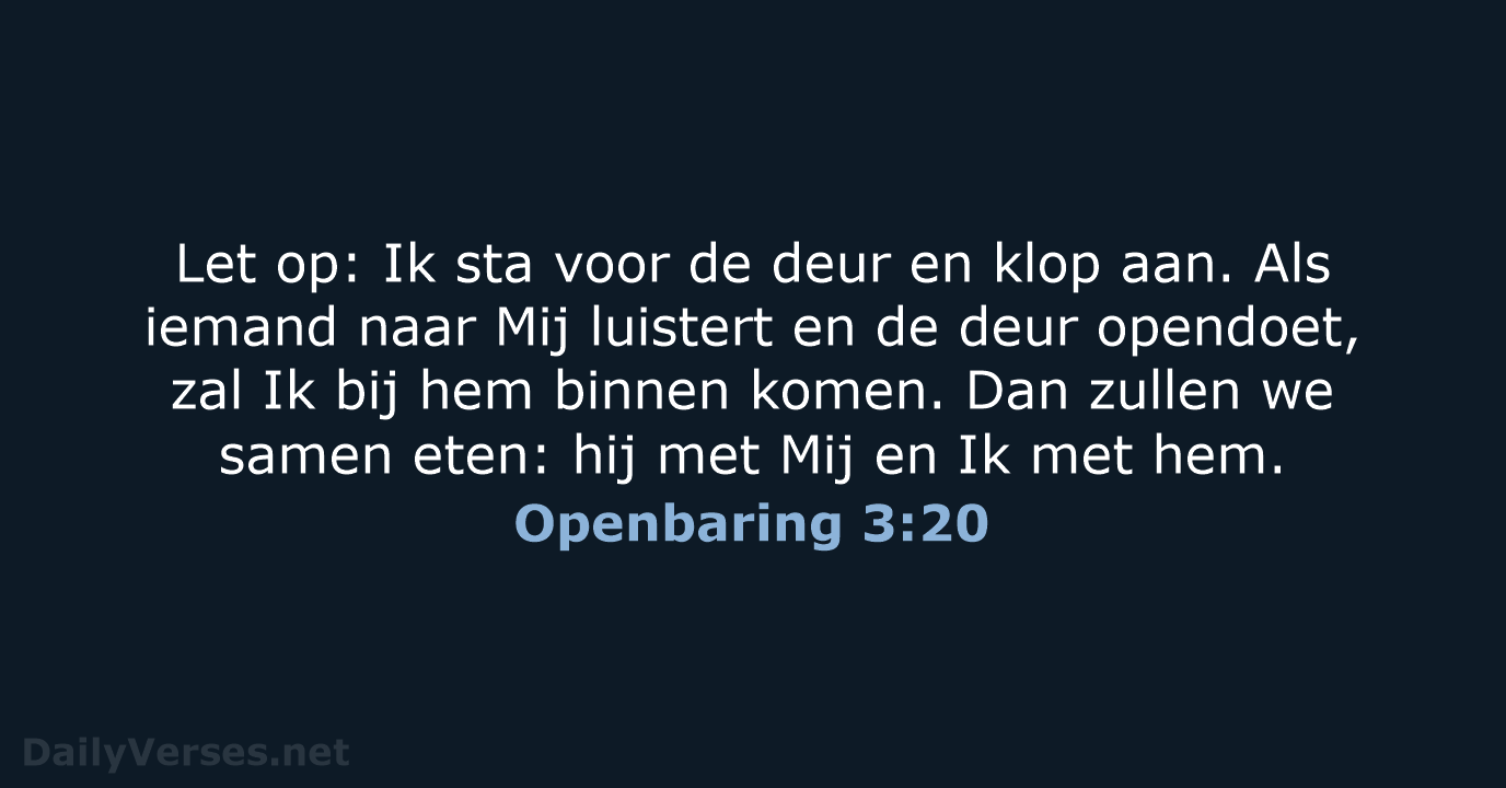 Openbaring 3:20 - BB