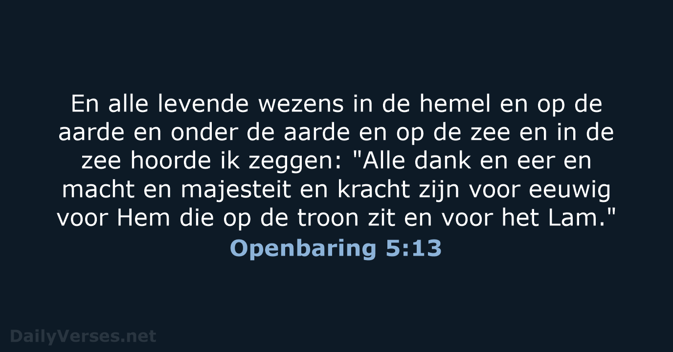 Openbaring 5:13 - BB