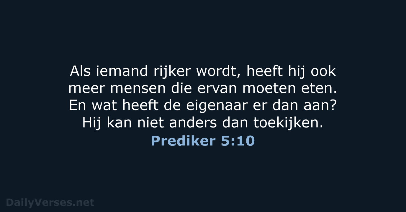 Prediker 5:10 - BB