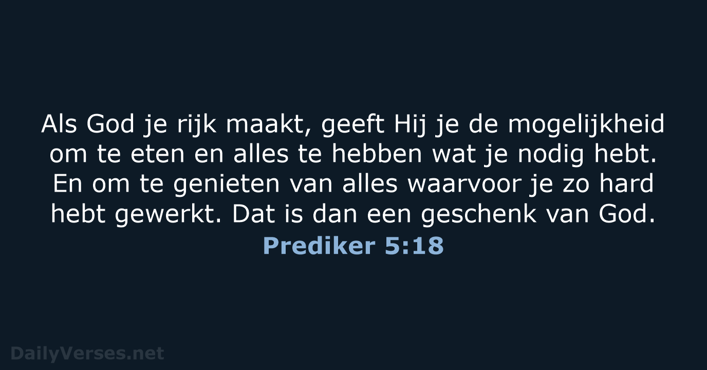 Prediker 5:18 - BB