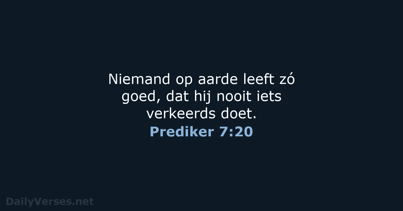 Prediker 7:20 - BB