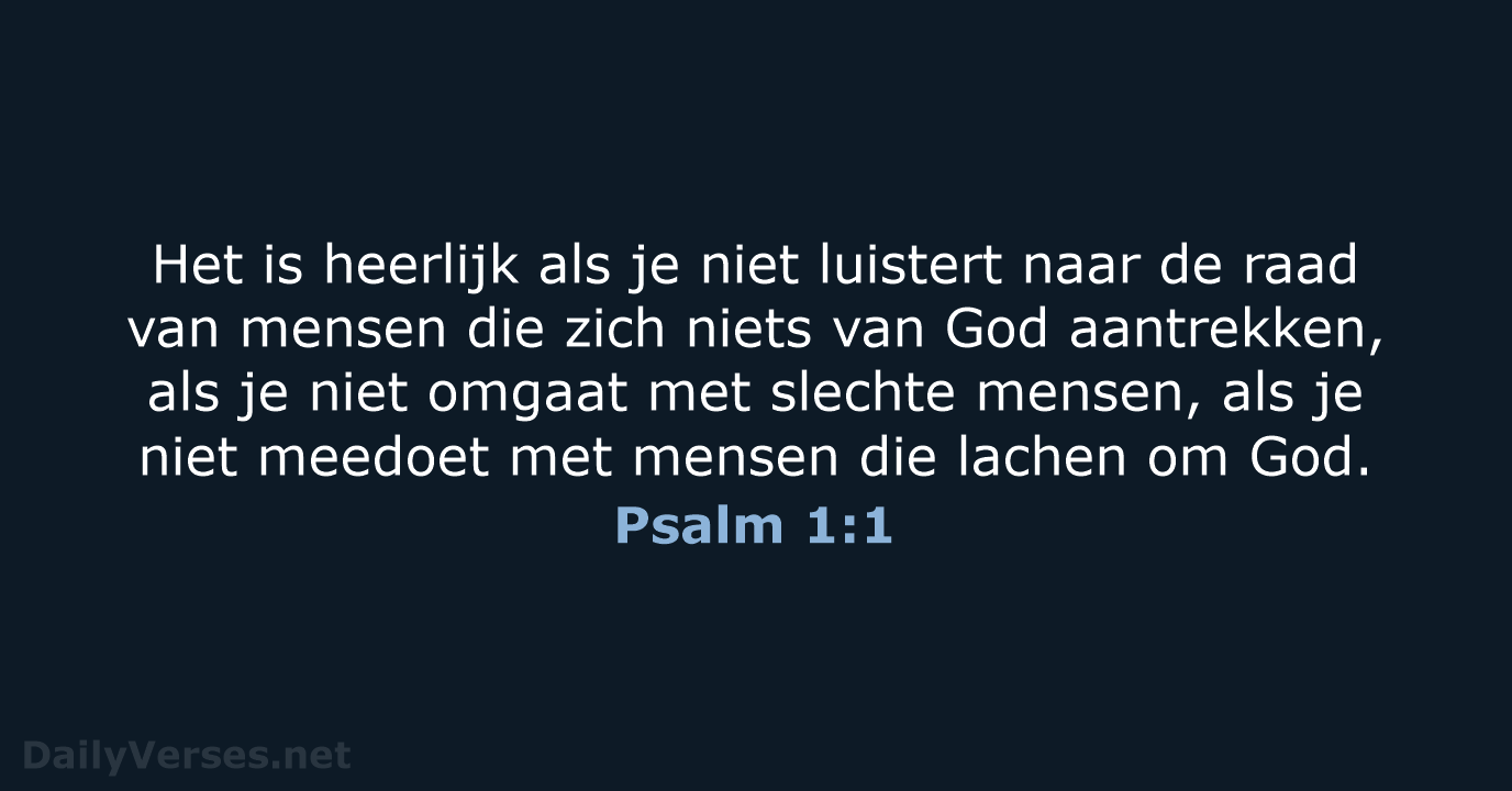 Psalm 1:1 - BB