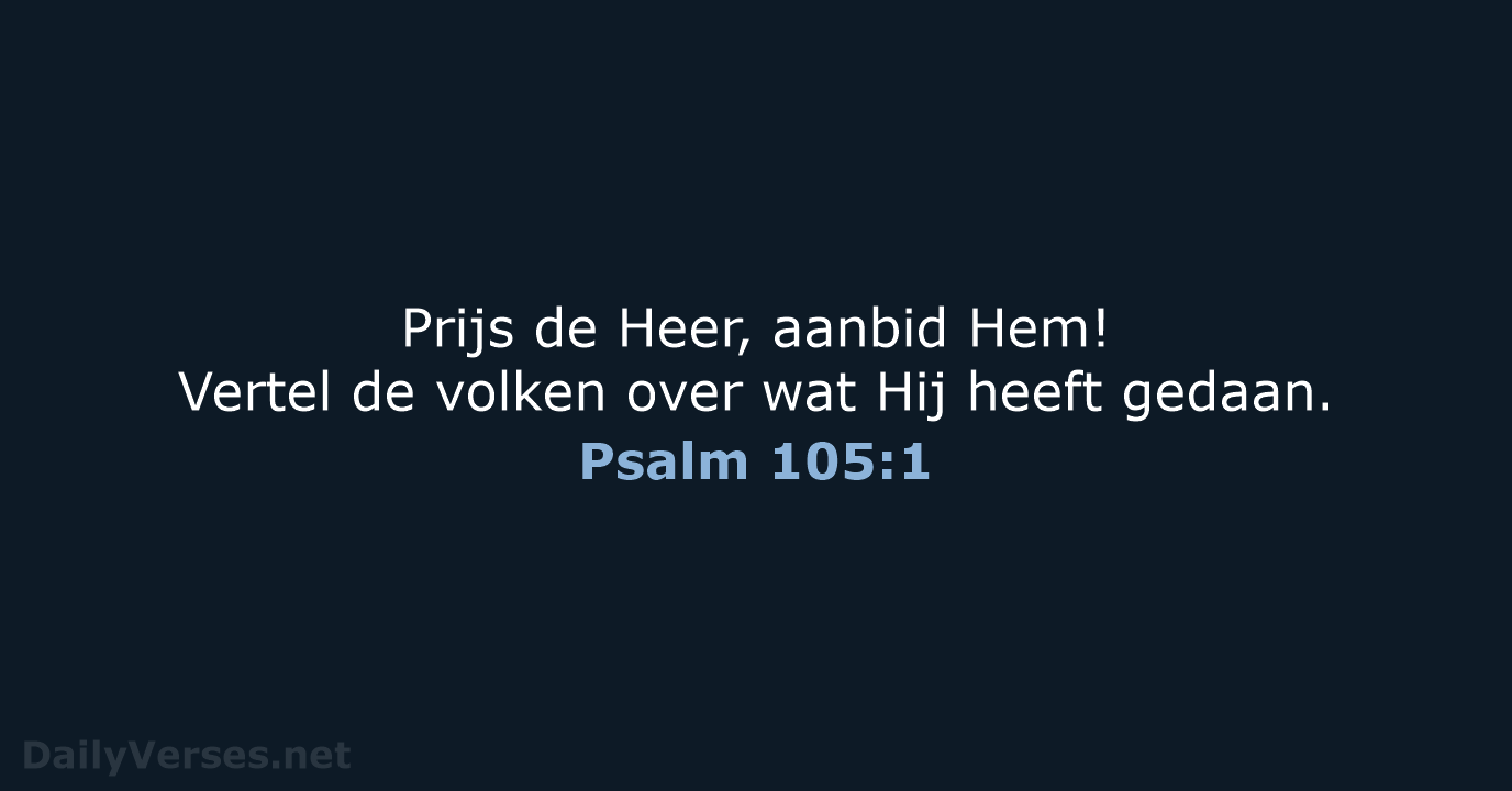 Psalm 105:1 - BB