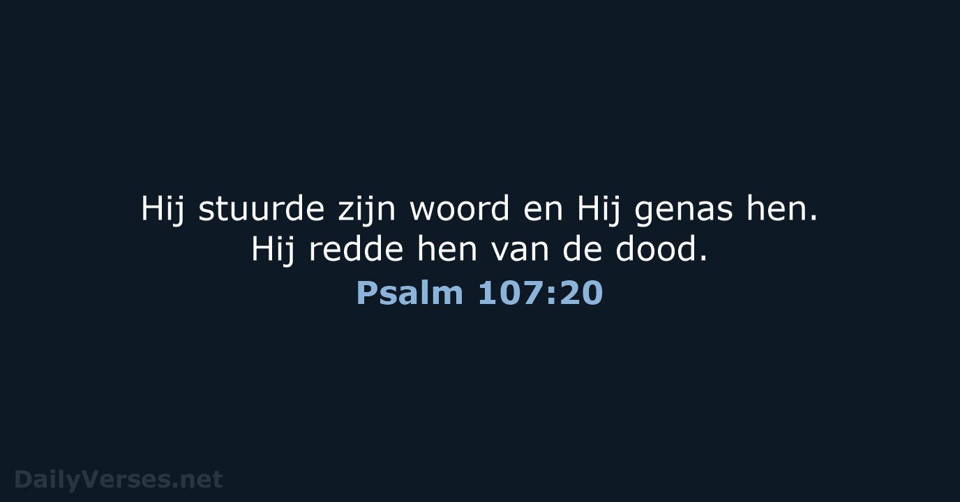 Psalm 107:20 - BB