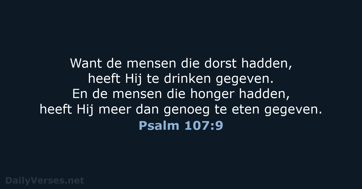Psalm 107:9 - BB