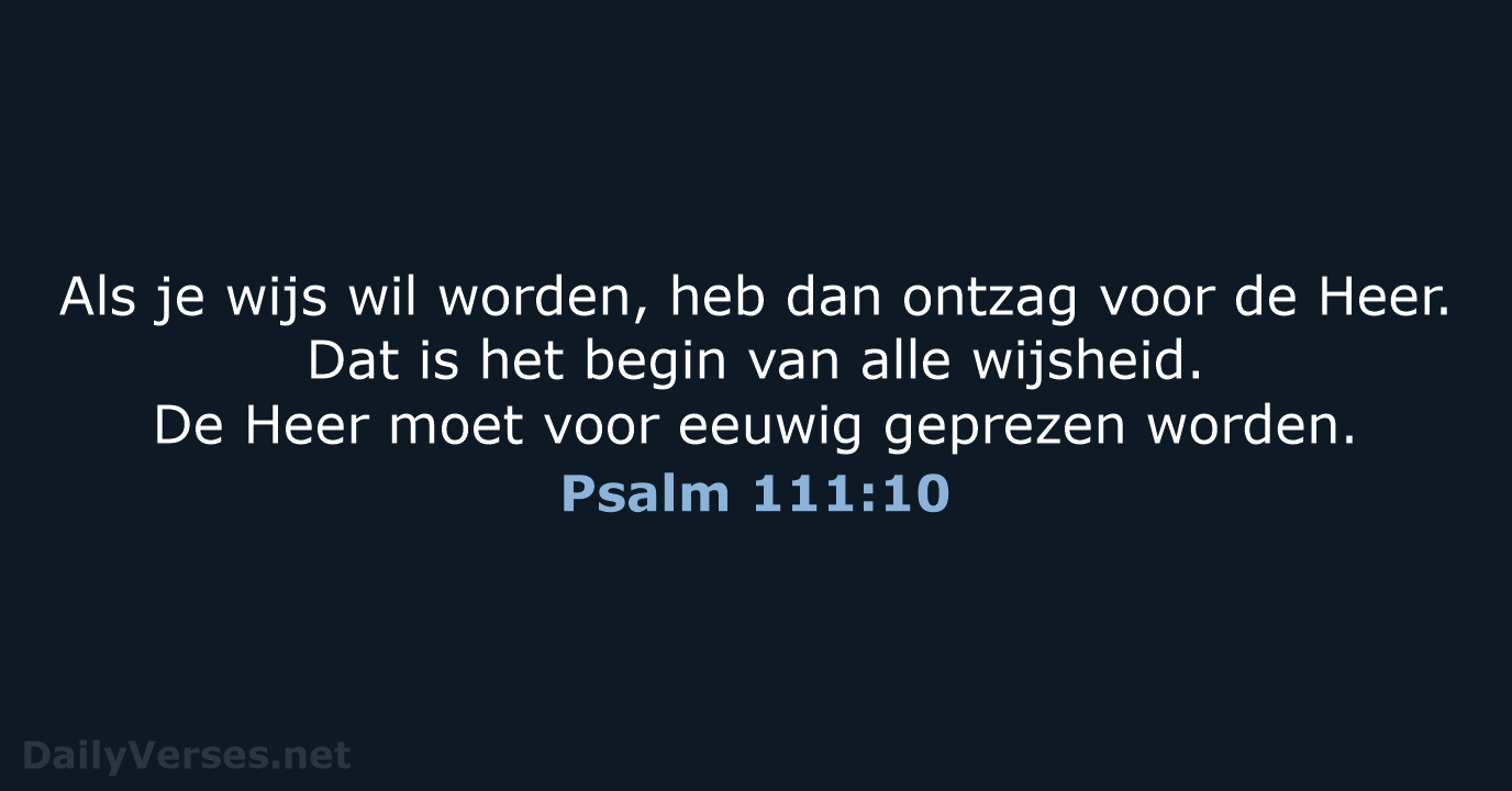Psalm 111:10 - BB