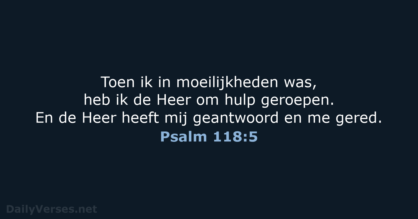 Psalm 118:5 - BB
