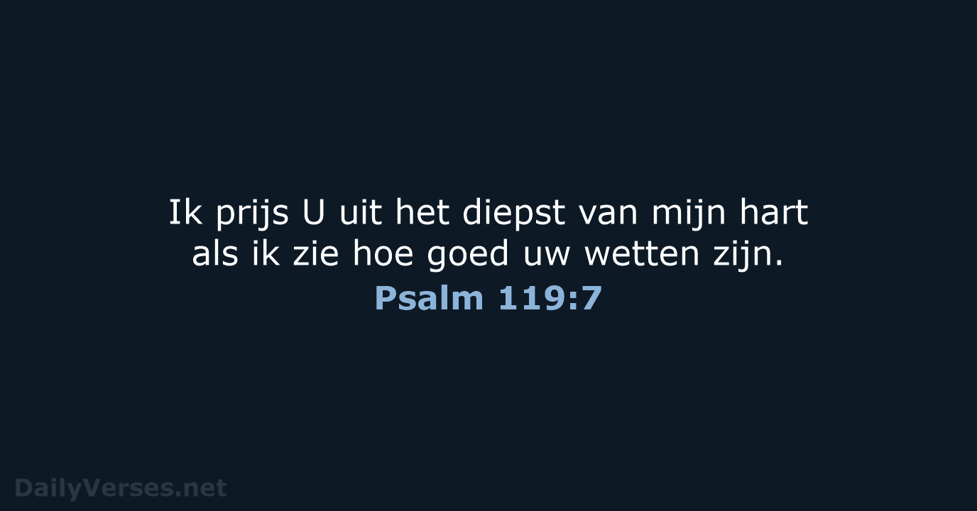 Psalm 119:7 - BB