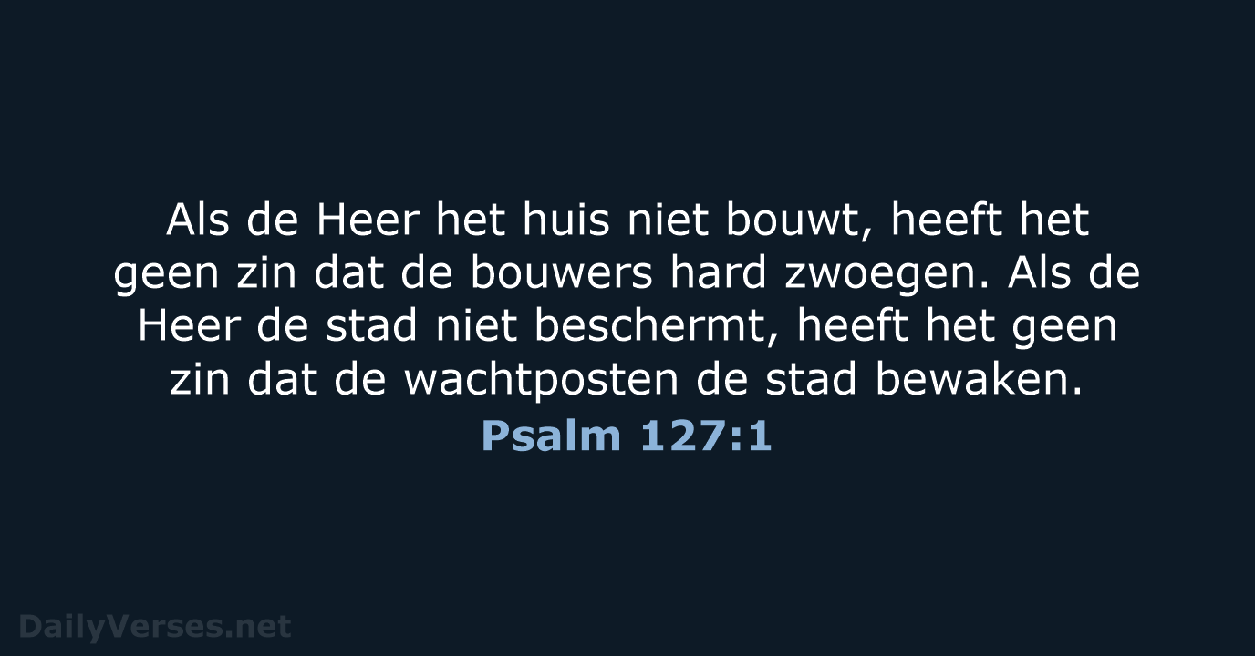 Psalm 127:1 - BB