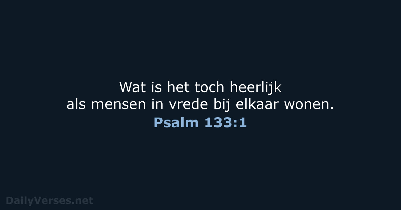 Psalm 133:1 - BB