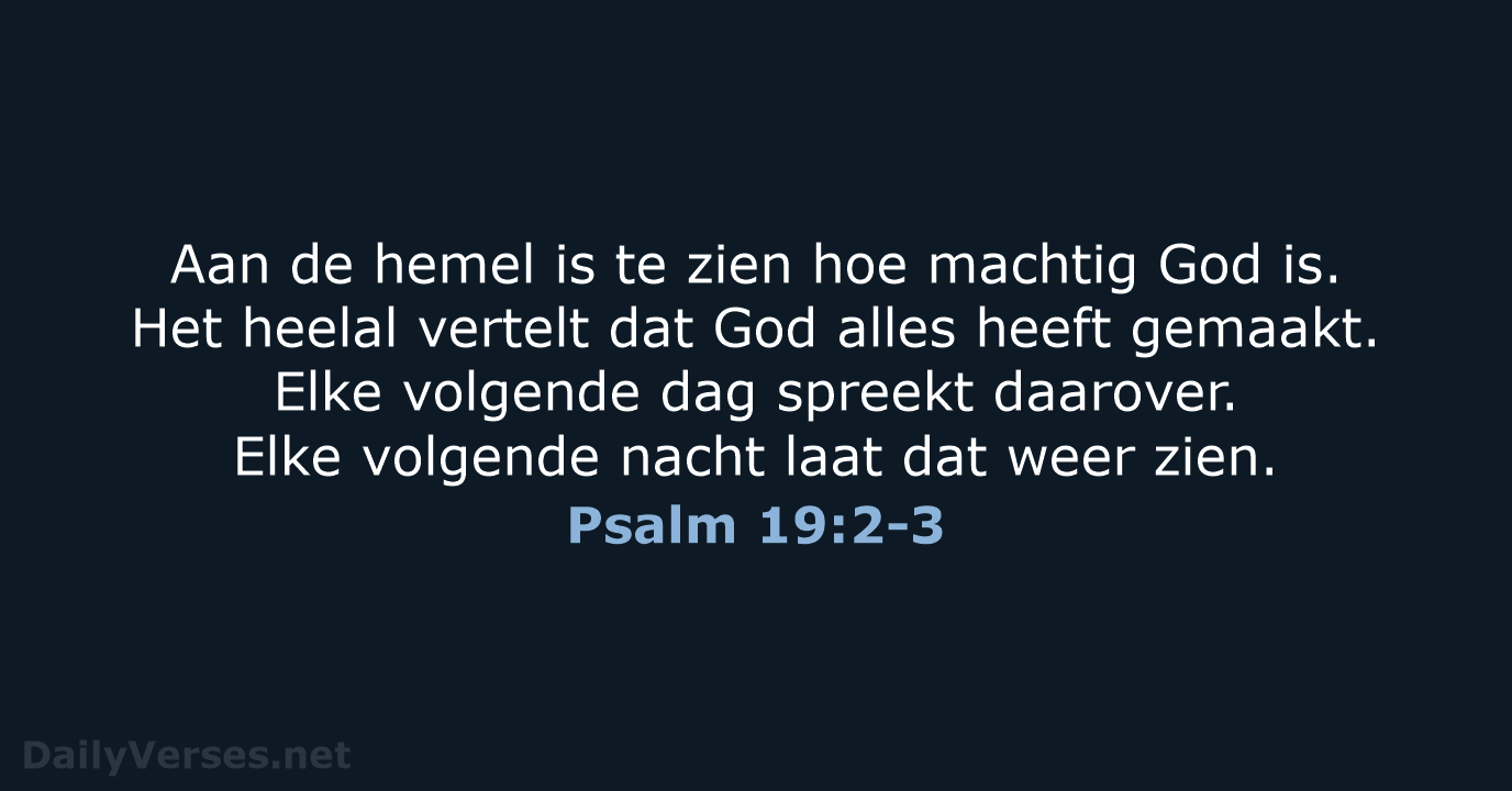 Psalm 19:2-3 - BB