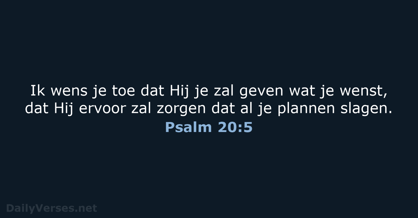 Psalm 20:5 - BB