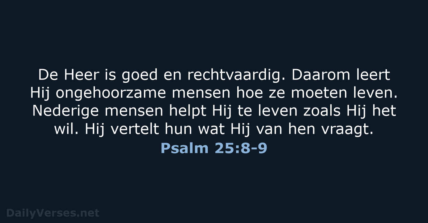 Psalm 25:8-9 - BB