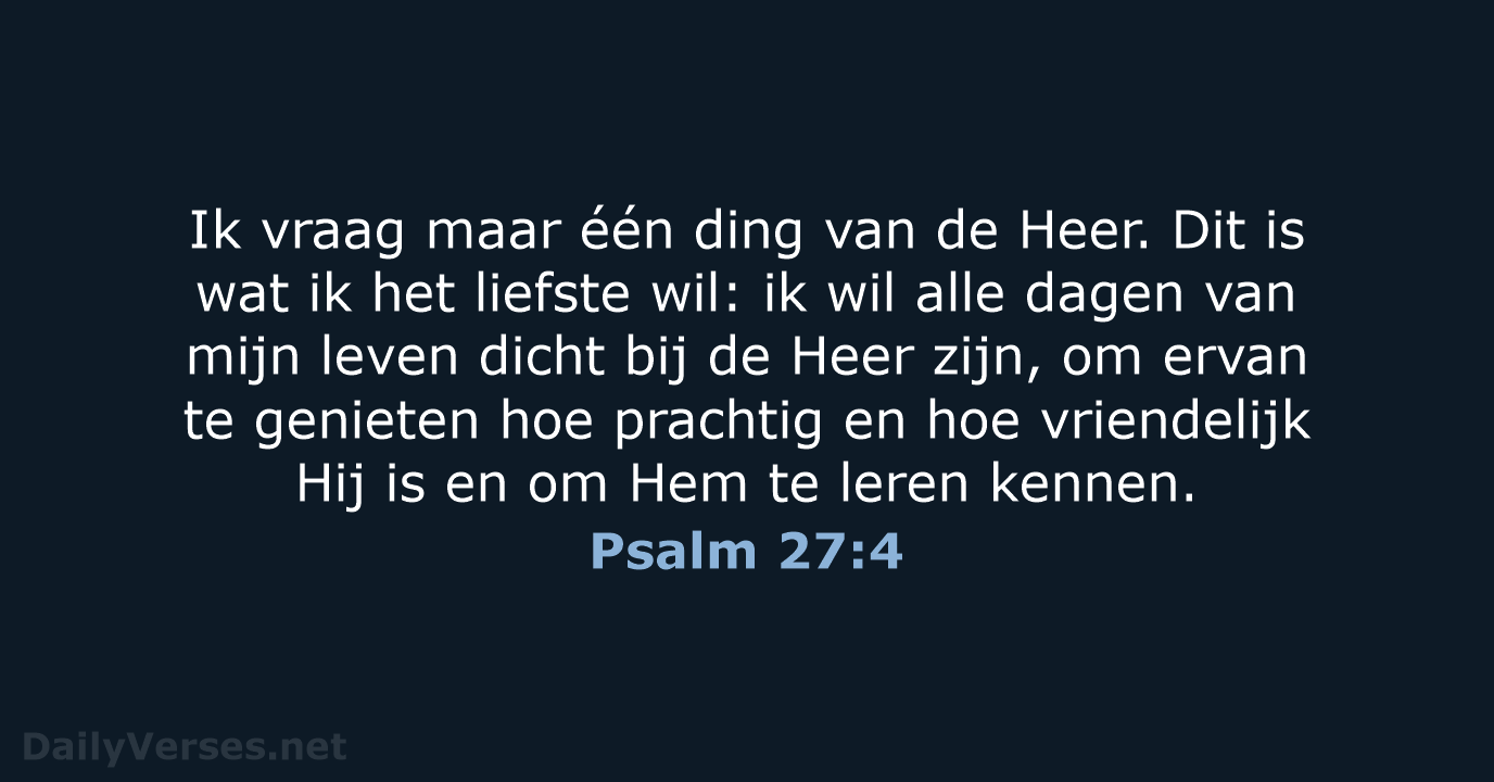 Psalm 27:4 - BB
