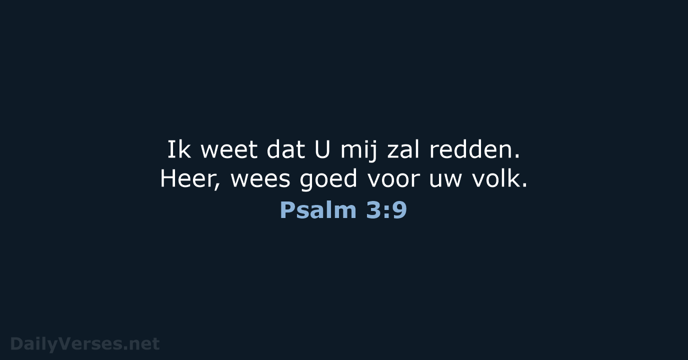 Psalm 3:9 - BB