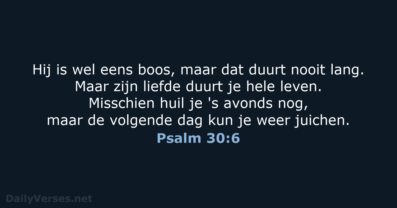 Psalm 30:6 - BB