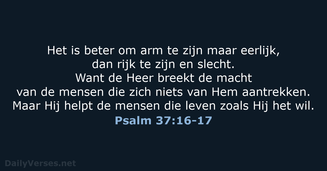 Psalm 37:16-17 - BB